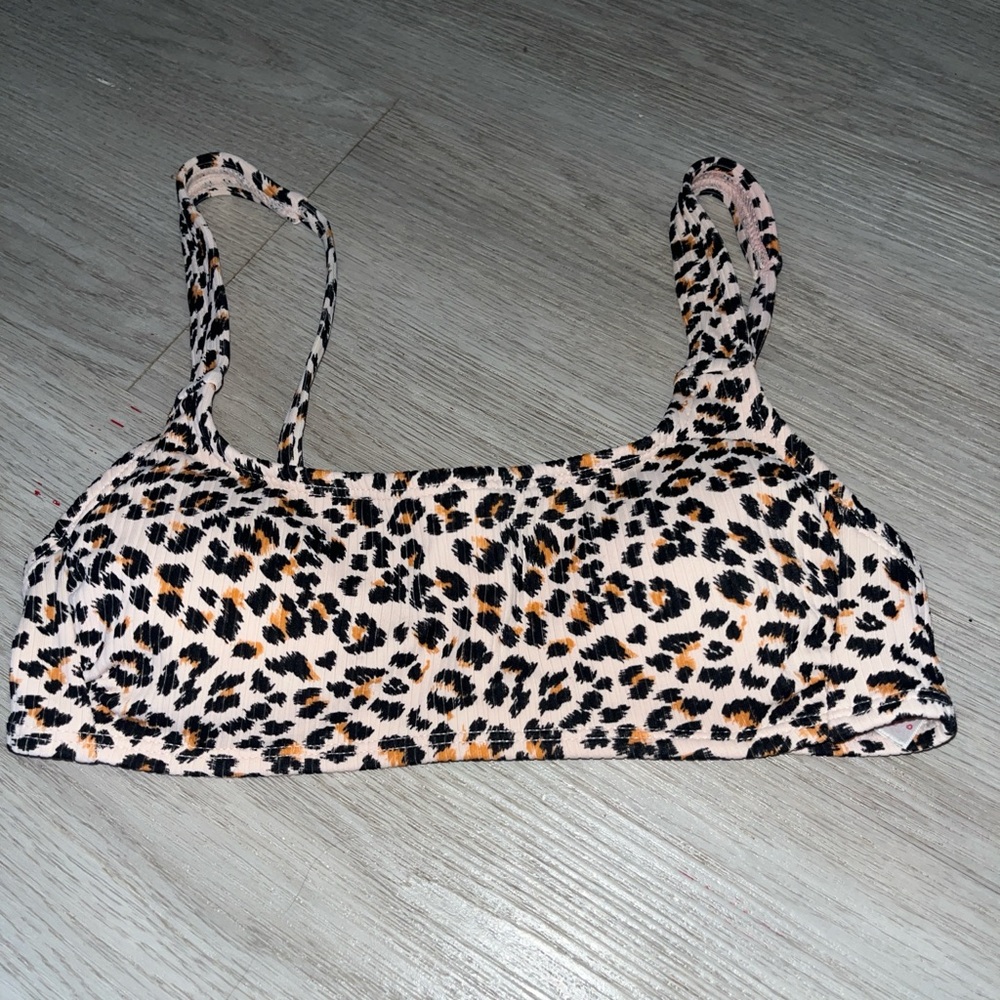 Xhilaration Pink and Black Leopard Print Bralette